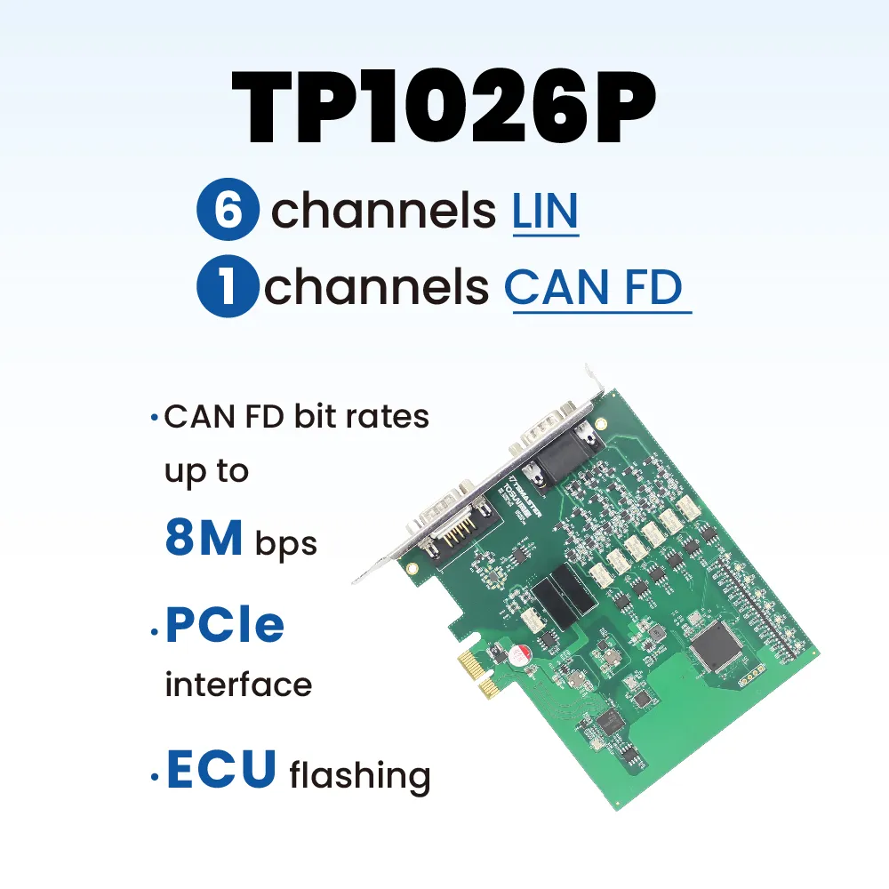 1 CAN FD, 6 LIN to PCIe interface – TP1026P