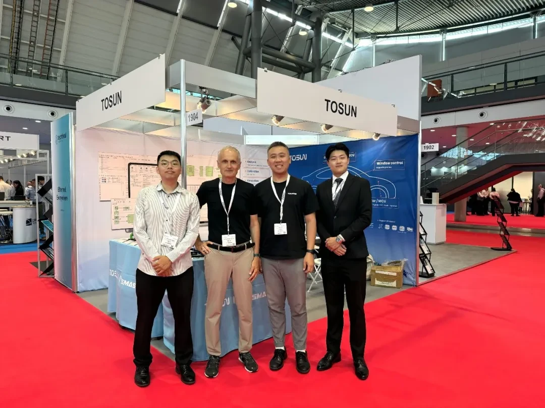 TOSUN Technology team at Booth 1904, Automotive Testing Expo Europe 2026, Messe Stuttgart