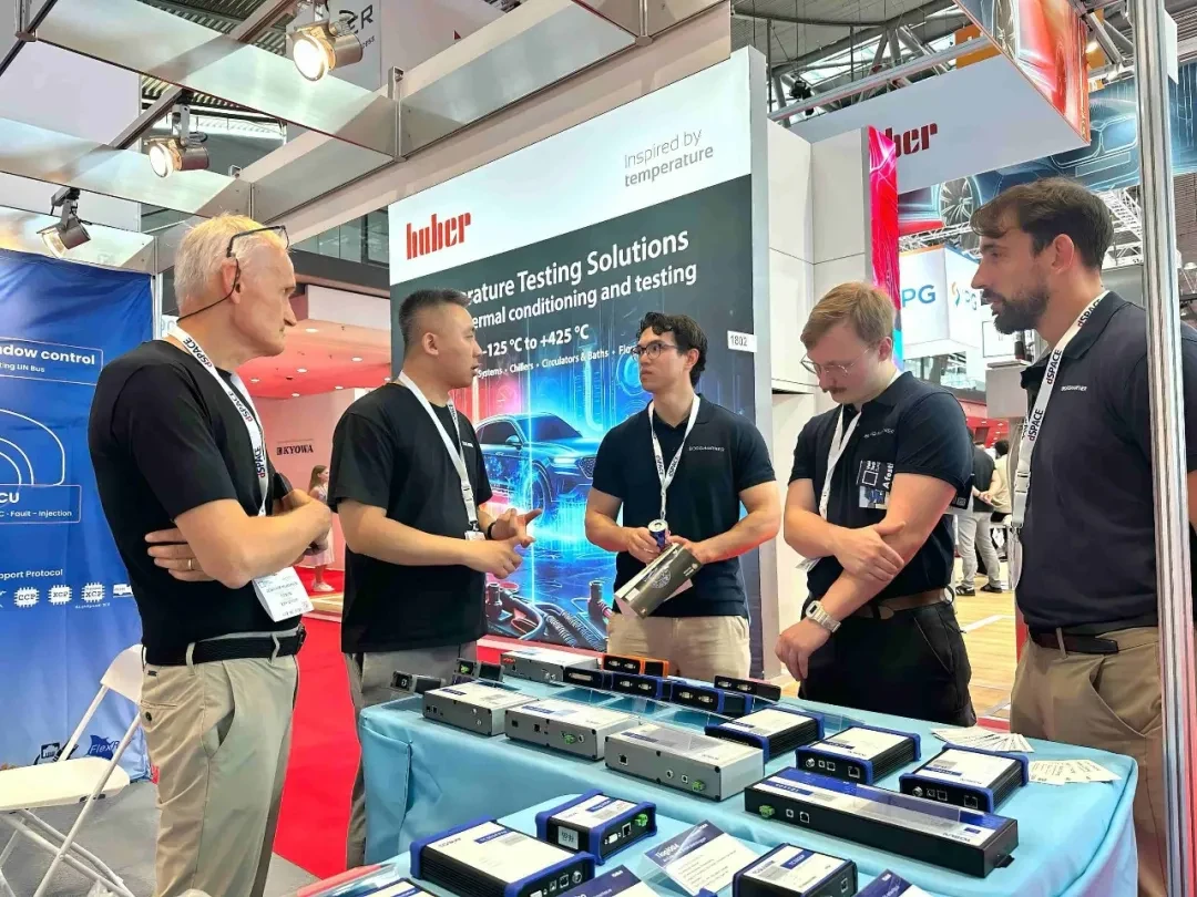 TOSUN Technology Concludes Successful Showcase at Automotive Testing Expo Europe 2026, Sets Sights on Shanghai Event 5 TOSUN presenting Automotive Ethernet hardware devices at Automotive Testing Expo Europe 2026